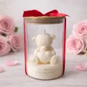 Świeca sojowa DUŻY MIŚ w szkle na prezent handmade